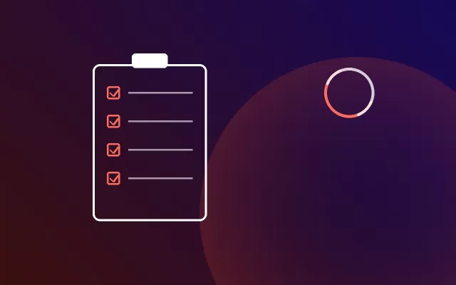 Illustration of a field data collection checklist with an offline sync icon, representing 360 offline-first data collection